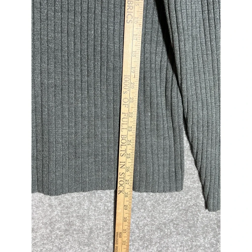 Vintage Aeropostale Ribbed Knit Colorblock Sweater Mens Sz Large Gray Yellow Y2K